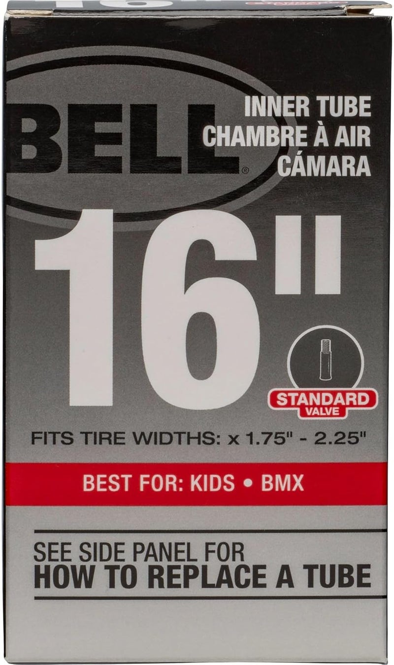 Bell 16-Inch Universal Inner Tube, Width Fit Range 1.75-Inch to 2.25-Inch, Black - Image 1