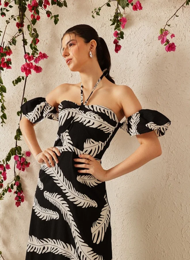 STREET 9  Floral Print Crepe Maxi Dress for Women for Women | Best Price UAE