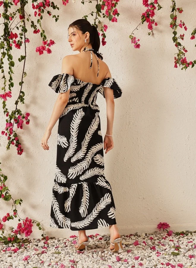STREET 9  Floral Print Crepe Maxi Dress for Women for Women | Best Price UAE