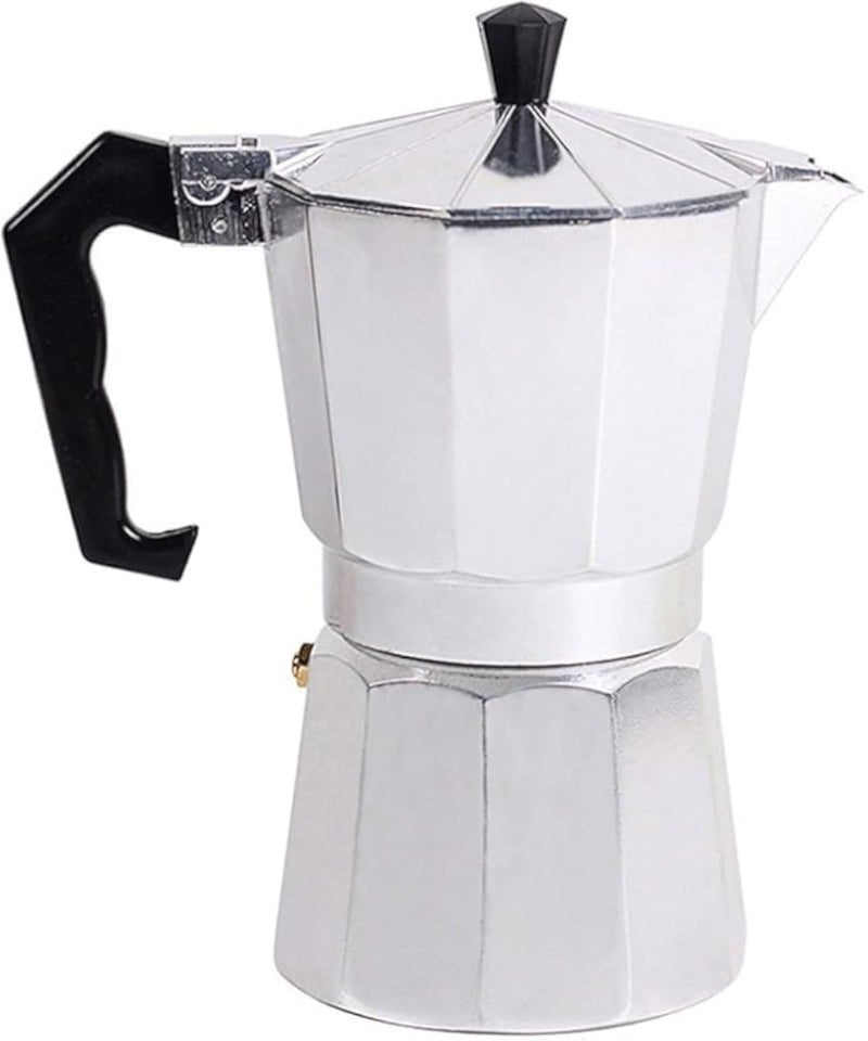 Coffee Maker Household Aluminum Moka Espresso Coffee Maker Set Silver