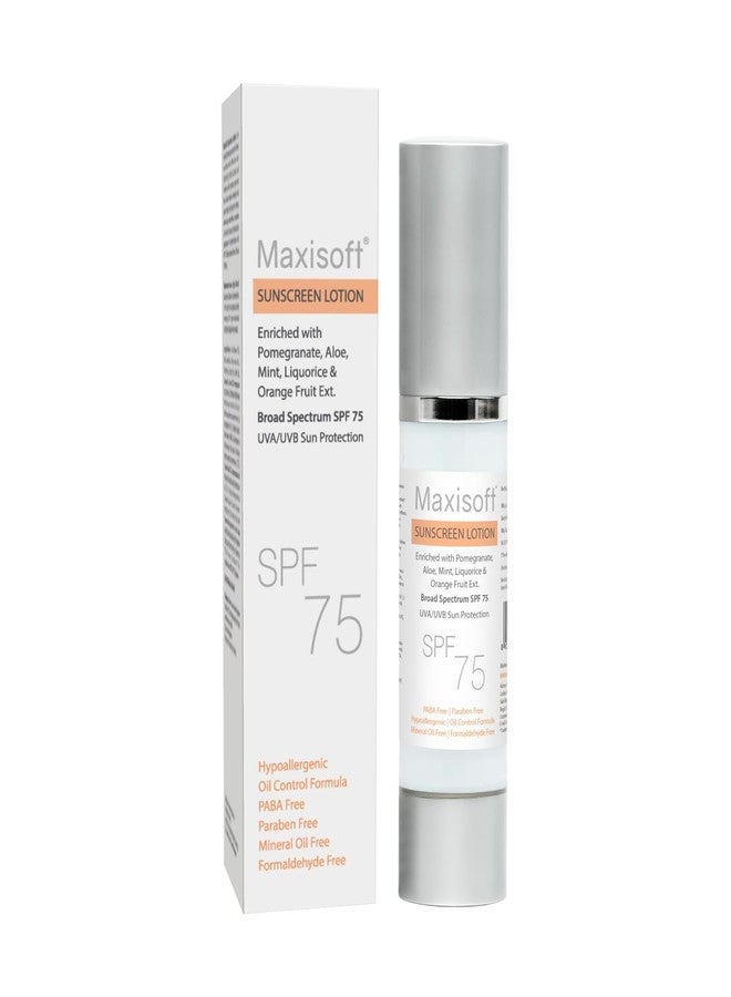 Maxisoft Sunscreen Lotion SPF 75 |Paraben Free|Mineral Oil Free|PABA Free|UVA & UVB Protection|(50 ml Pack Of 1) - Image 2