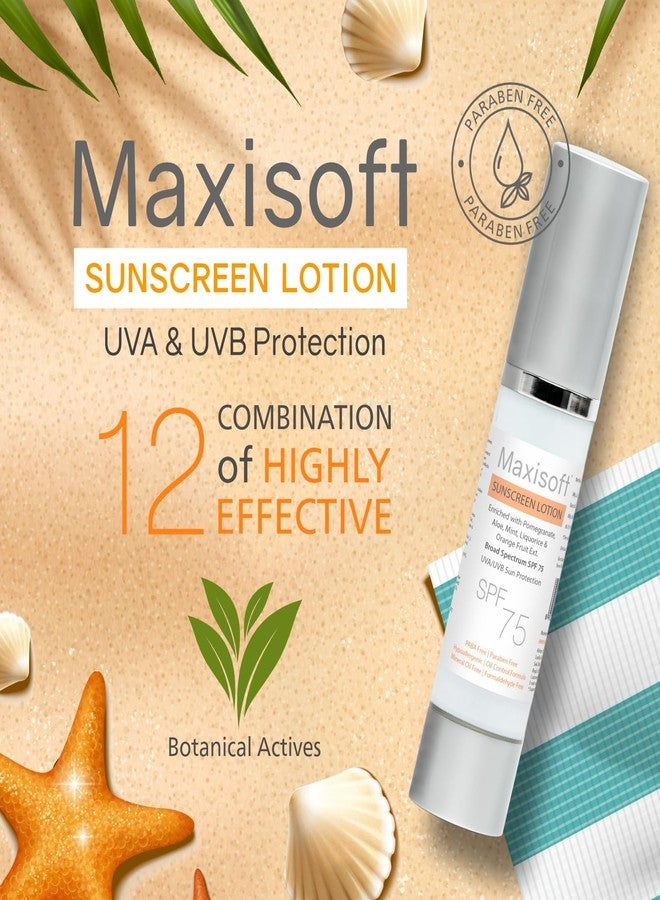 Maxisoft Sunscreen Lotion SPF 75 |Paraben Free|Mineral Oil Free|PABA Free|UVA & UVB Protection|(50 ml Pack Of 1) - Image 4