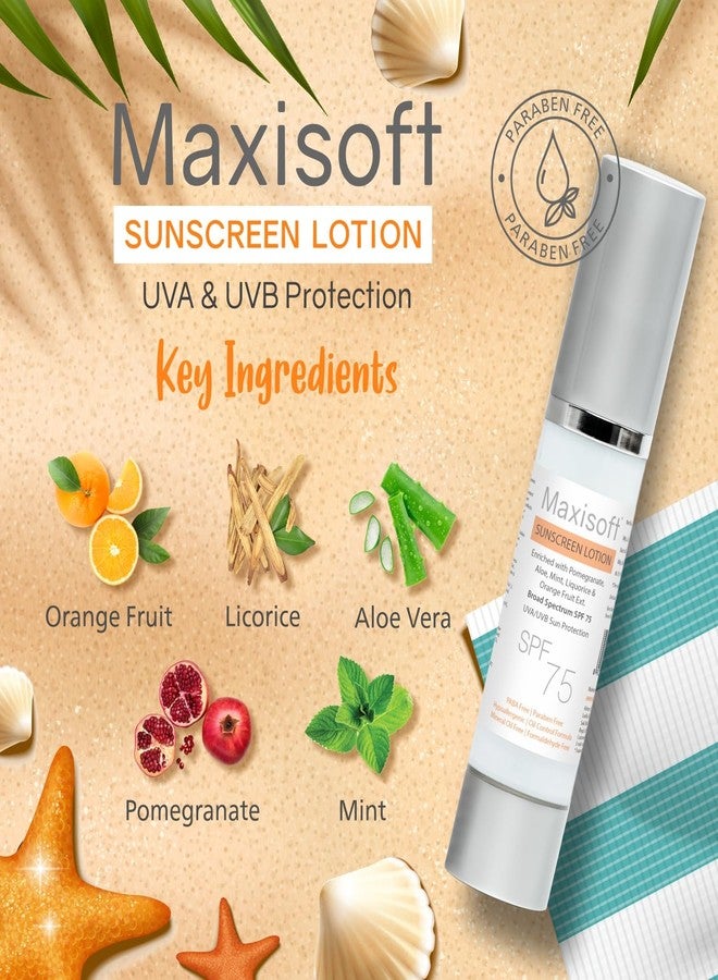 Maxisoft Sunscreen Lotion SPF 75 |Paraben Free|Mineral Oil Free|PABA Free|UVA & UVB Protection|(50 ml Pack Of 1) - Image 5
