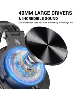OneOdio A71 Gaming Headset,Hi-Res Studio Recording Headphones - Wired Over Ear Headphones with SharePort, Monitoring Mixing Foldable Headset with Stereo Sound, 3.5/6.35MM Jack for PC Computer DJ Guitar  - Image 2