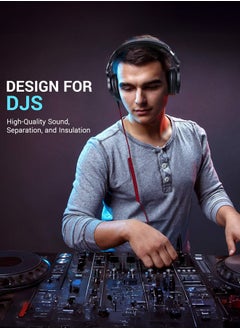 OneOdio A71 Gaming Headset,Hi-Res Studio Recording Headphones - Wired Over Ear Headphones with SharePort, Monitoring Mixing Foldable Headset with Stereo Sound, 3.5/6.35MM Jack for PC Computer DJ Guitar  - Image 4