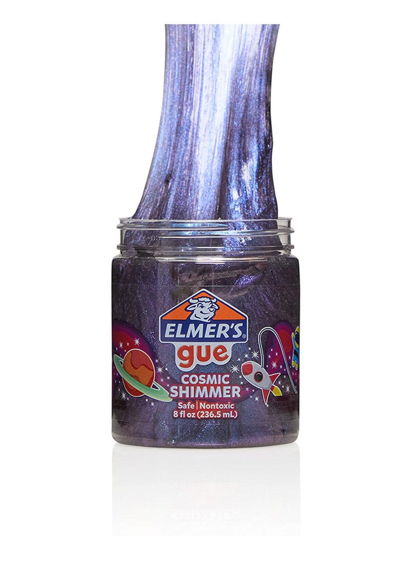 Elmers Elmer's Purple Chameleon Cosmic Shimmer Premade Gue Jar, Non-Toxic Shimmering Glue for Crafts and Slime - 235ML - Image 1