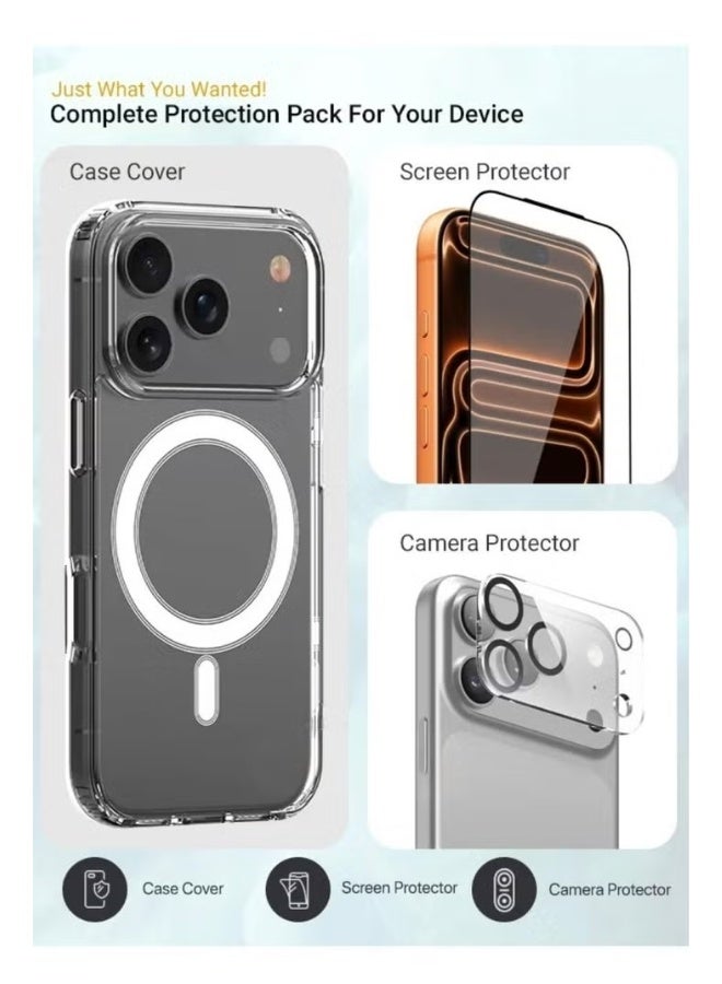 BIVATU 3-in-1 Protective Accessory Set for iPhone 17 Pro | Magnetic Case, Screen Protector & Camera Lens Protector - Image 2