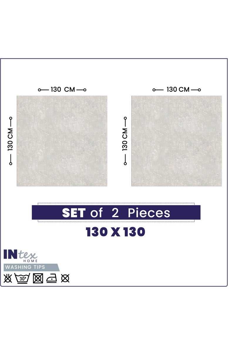  انتكس بيت الستائر مفرش طاولة مربع من الكتان - قماش شبه شفاف - مظهر أنيق لغرف المعيشة وديكور المنزل - ملمس مريح مع لمسة نهائية مقاومة للتجاعيد - مجموعة من 2 قطع 130 × 130 سم - Image 5