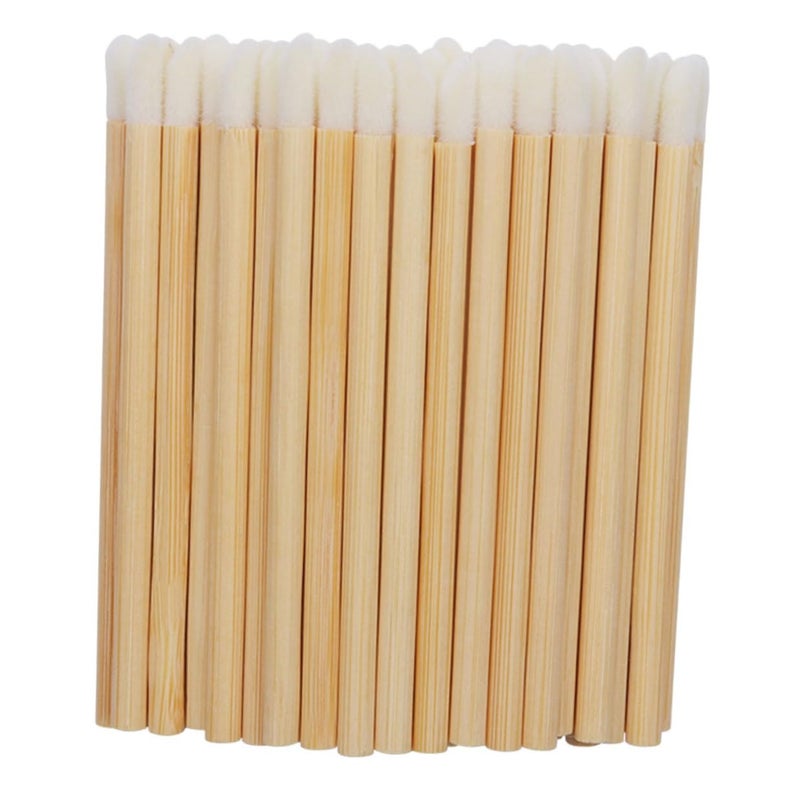 LABRIMP Disposable Lip Brush Lip Gloss Applicator with Handle 100pcs Set Portable Lipstick Brush for Precise Makeup Application Suitable for Professional and Personal Beauty Care - Image 1