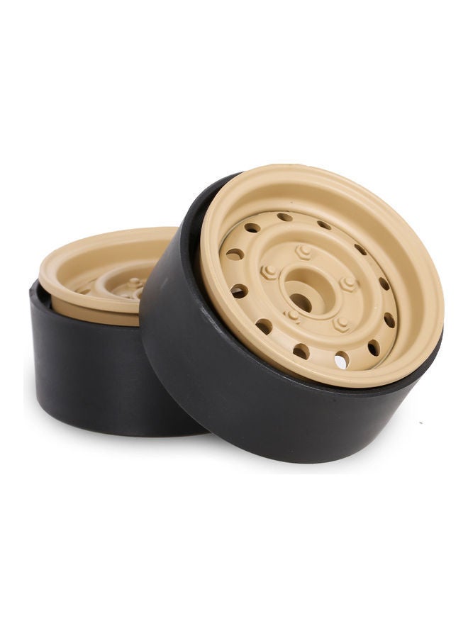 NIBEMINENT 2-Piece Metal 1.9 Inch Wheel Hub Rim Beadlock for 1/10 RC Crawler Car 15.5x3.5x7.5cm  - Image 1