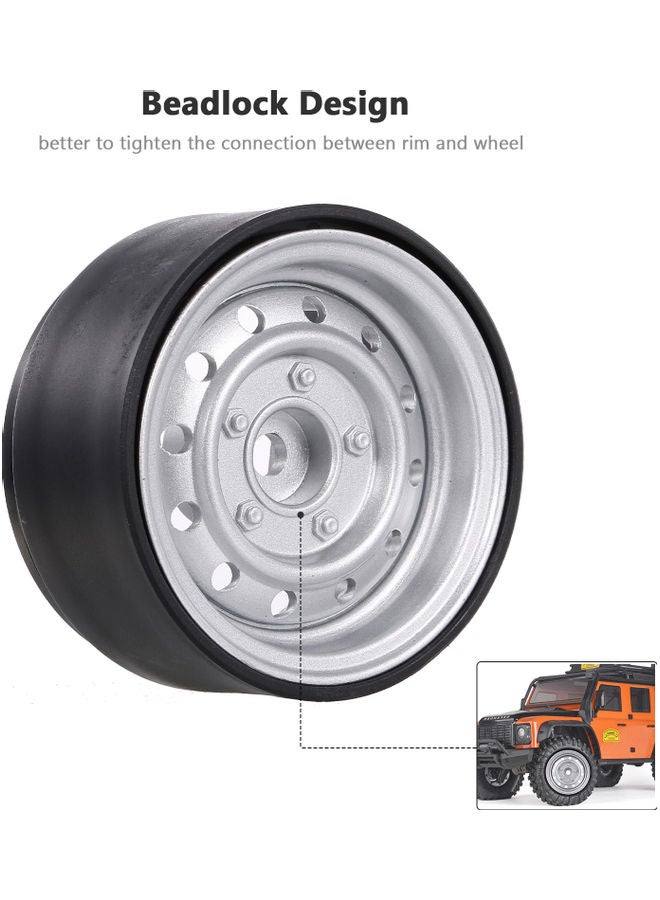 NIBEMINENT 2-Piece Metal 1.9 Inch Wheel Hub Rim Beadlock for 1/10 RC Crawler Car 15.5x3.5x7.5cm  - Image 4