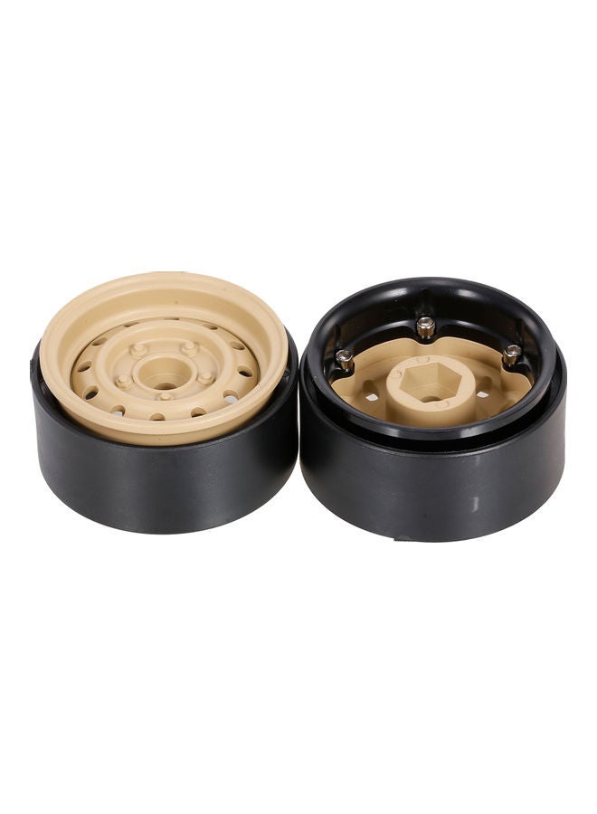 NIBEMINENT 2-Piece Metal 1.9 Inch Wheel Hub Rim Beadlock for 1/10 RC Crawler Car 15.5x3.5x7.5cm  - Image 3