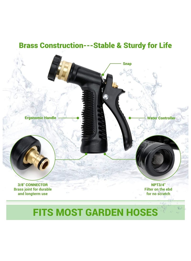 Excefore Car Wash Foam Gun, Soap Sprayer with 3/8" Brass Connector & Washing Mitts, Dual Filtration, 6 Levels of Concentration, Quick Connect to Most Garden Hose Cannon for Hose, Adjustment Ratio Dial(Green) - Image 2