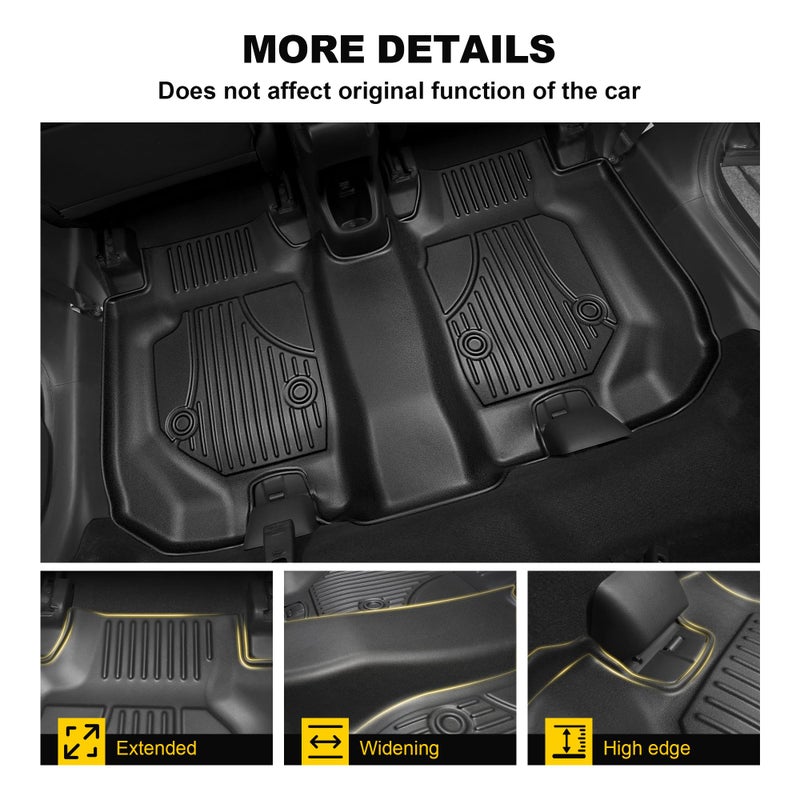TTX LIGHTING Floor Mats Fit for Honda HR-V HRV 2016-2022 - Front and Rear Row Liner Automotive Floor Mats - All-Weather Protection TPE Car Floor Liners HRV Accessories Black - Image 5
