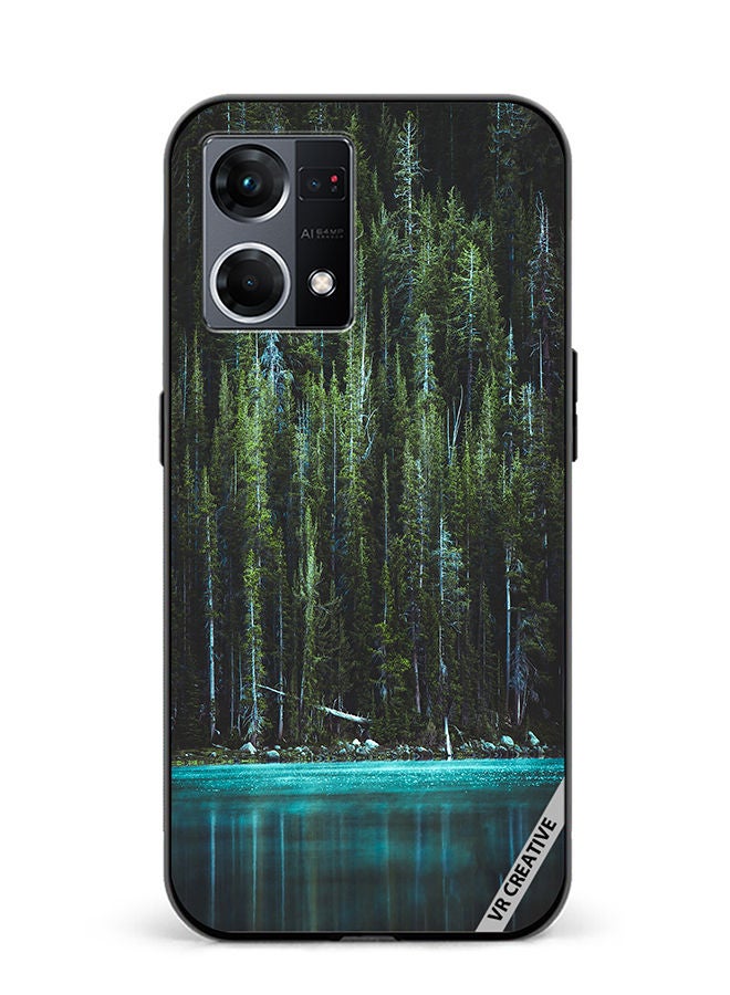 VR CREATIVE Protective Case Cover For Oppo Reno8 4G Lake Design Multicolour - Image 1