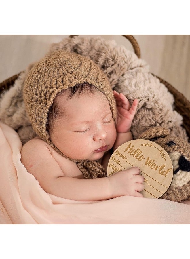 YOKIND 6 Inch Baby Birth Announcement Sign, Hello World Newborn Sign Birth Announcement Sign New Baby Sign for Hospital Nursery New Parents Baby Shower (design 2) - Image 5
