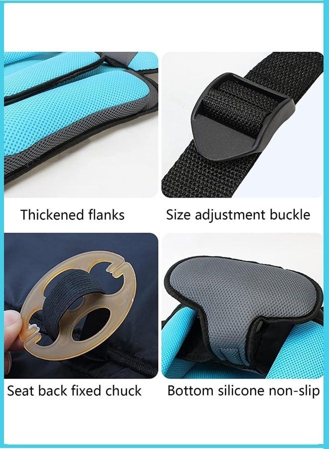 DOOKOO High-quality, skin-friendly, breathable, convenient baby car safety seat, child portable basket-style booster seat, car seat/portable baby safety car seat, thickened cotton seat, coffee color - Image 5