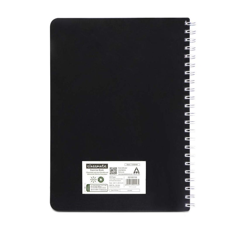 classmate Pulse 6 Subject Notebook - Unruled, 300 Pages, Spiral Binding, 267mm*203mm - Image 2