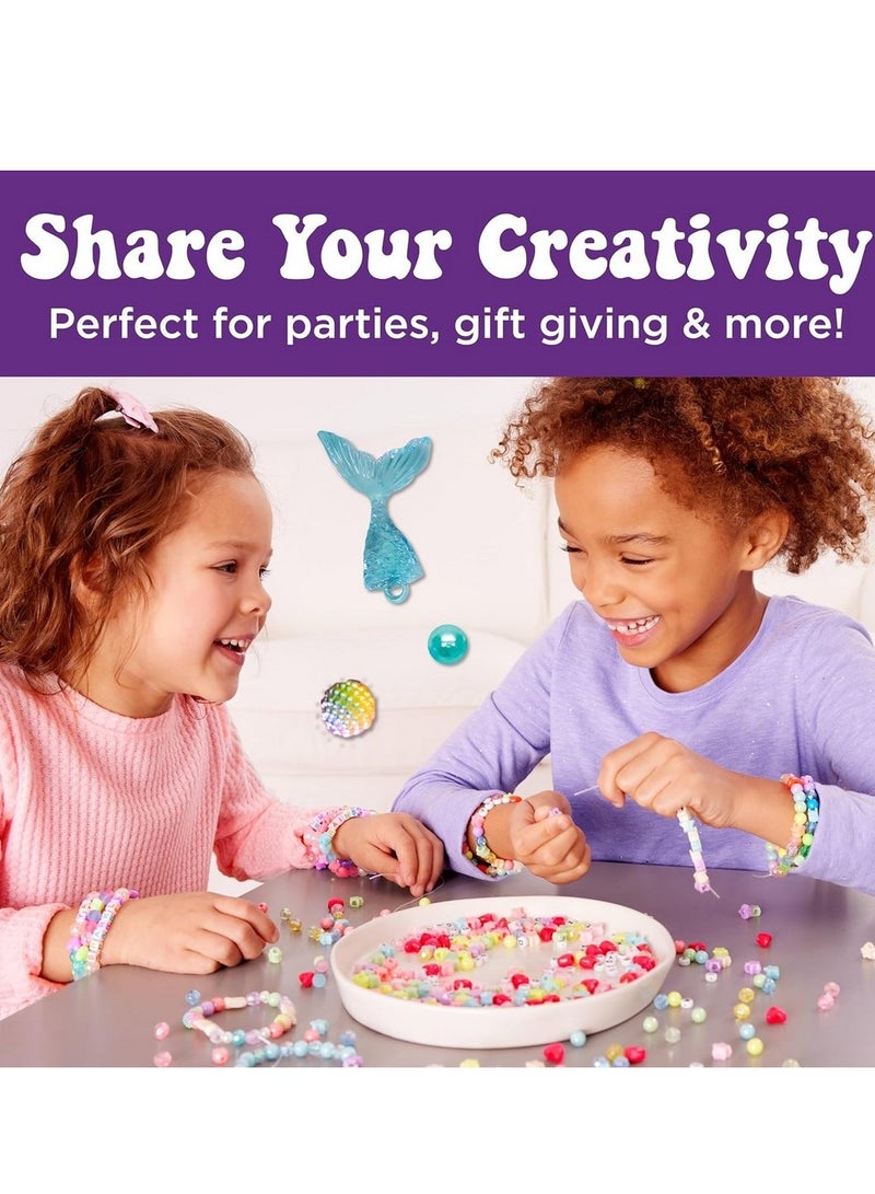 Creativity for Kids Creativity for Kids Bead Jewelry Jar Mermaid Kit - Bead Set, Create Necklaces & Bracelets, Mermaid-Themed Jewelry, Kids Jewelry Making, Creative Play  - Image 5