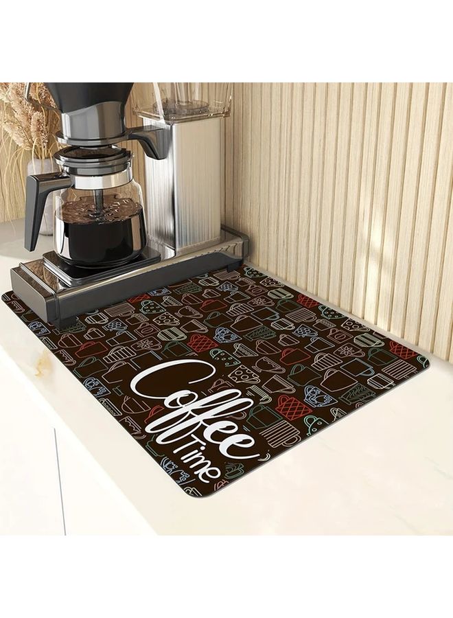 Coffee Color Non Slip Absorbent Rubber Mat Coaster For Espresso Machine And Bar Accessories - Image 5