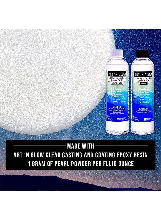 Art 'N Glow Mica Pearl Pigment Powder (Pearl White) (.88 Ounce/25 Grams) 10+ Colors Available - Image 2