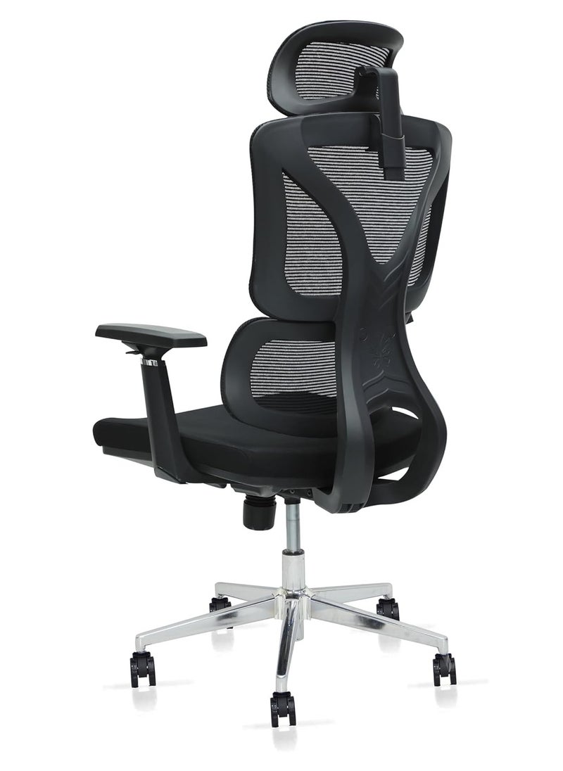 Executive chair With Modern design Mesh Ergonomic Chair With Adjustable Headrest, Adjustable Handrest, Adjustable Back Rest, Best For Back Support Desk Chair Or Gaming -774-BLACK