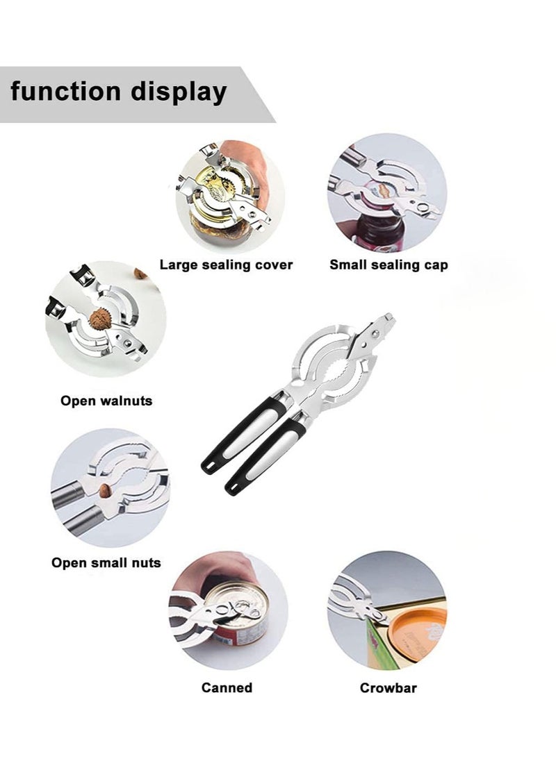 CMGTYYD - Jar and Bottle Opener - Multi Function Opener  Tighten Bottle Jar Can Opener for Small Hands  Stainless Steel Jar Lid Opener Cracking Tool  Multifunctional Nut Cracker,Beer Bottle Opener - Image 1