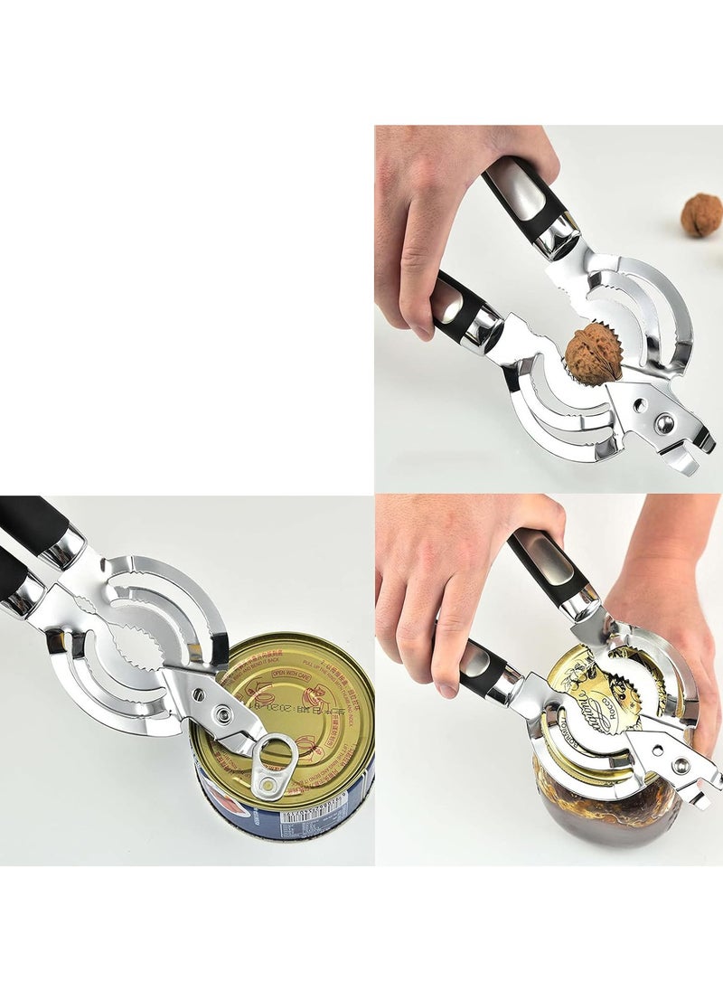 CMGTYYD - Jar and Bottle Opener - Multi Function Opener  Tighten Bottle Jar Can Opener for Small Hands  Stainless Steel Jar Lid Opener Cracking Tool  Multifunctional Nut Cracker,Beer Bottle Opener - Image 1
