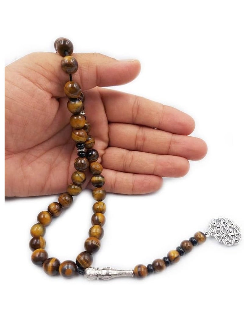 REBUY REBUY Tiger Eye Tasbih Stone Tesbih 33 Beads  - Image 3