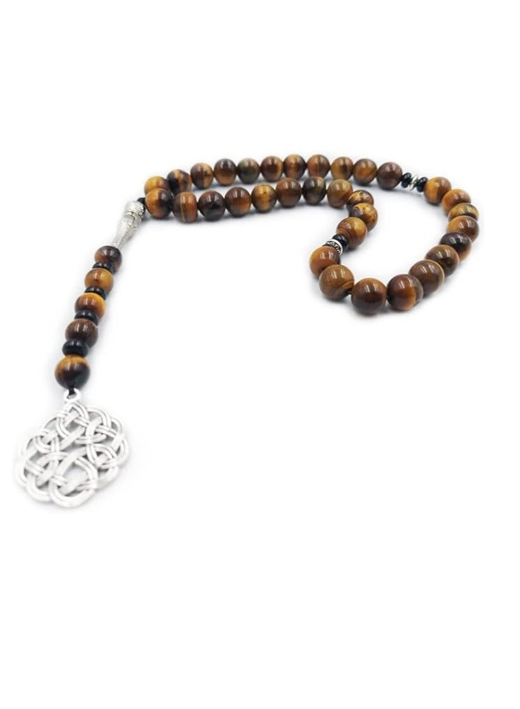 REBUY REBUY Tiger Eye Tasbih Stone Tesbih 33 Beads  - Image 2
