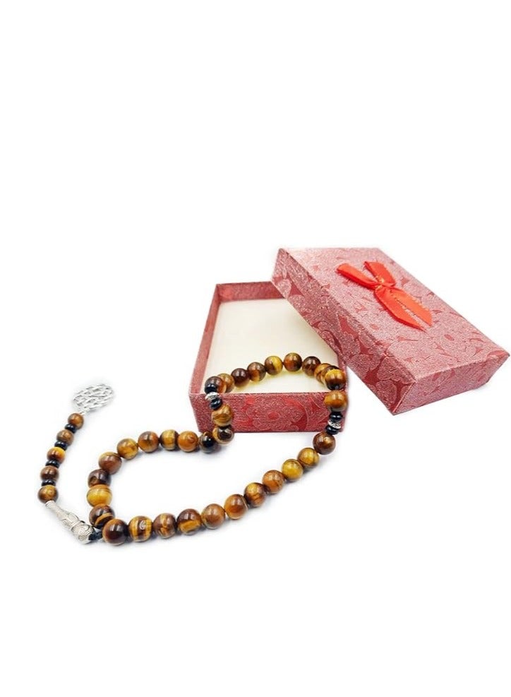 REBUY REBUY Tiger Eye Tasbih Stone Tesbih 33 Beads  - Image 4