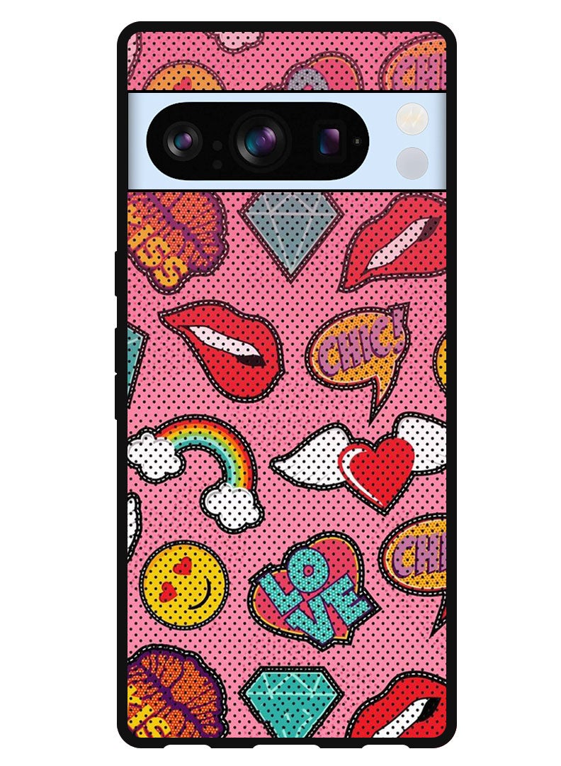 Theodor Protective Case Anti Scratch Shock Proof Bumper Cover For Google Pixel 8 Pro Love Signs - Image 1