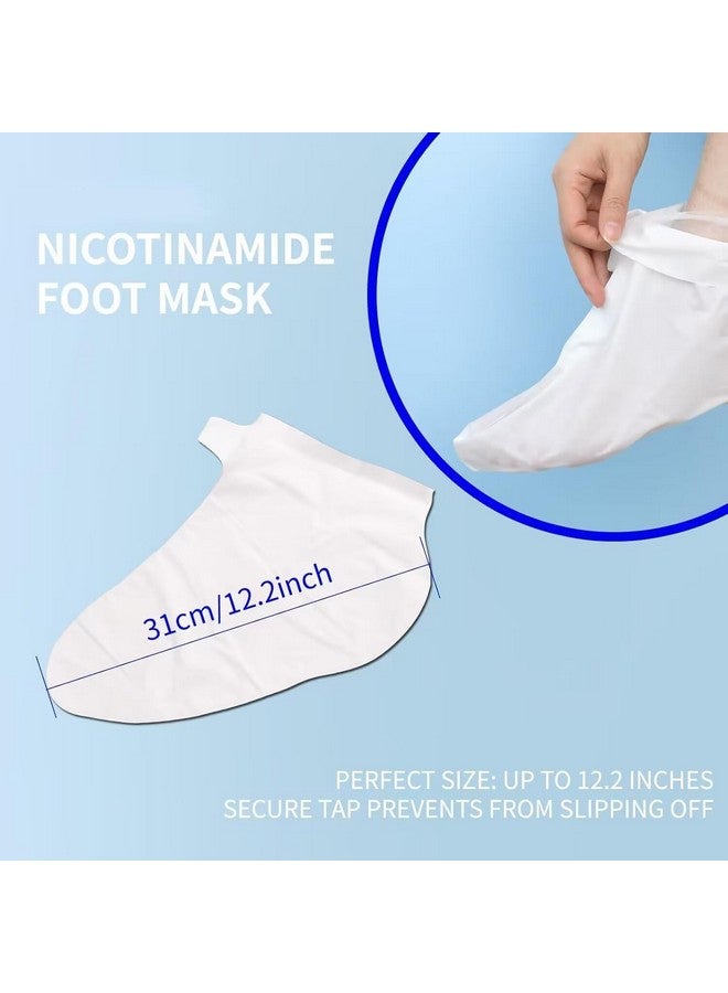 ROUSE 6 Pack Foot Mask Moisturizing Hydrating Foot Spa Socks For Softens Rough Dry Cracked Feet Treatment Care Nicotinamide + Shea Butter + Goat Milk - Image 3