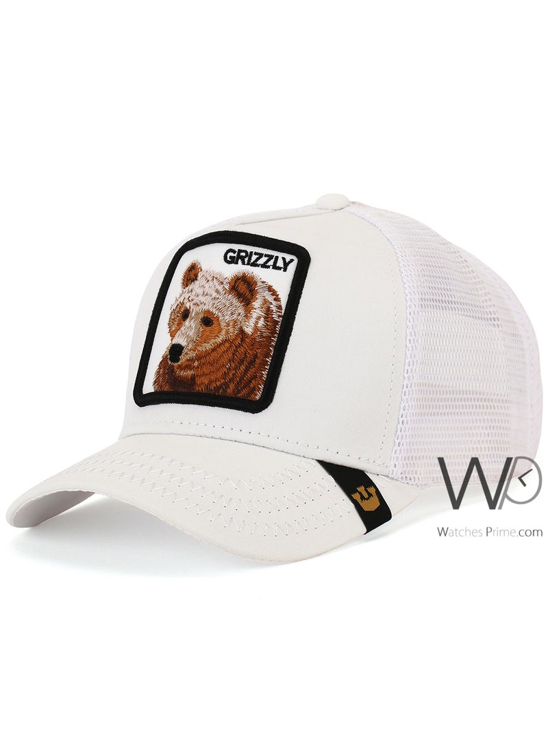 Goorin Bros Goorin Bros Grizzly Trucker Mesh Cap White Color Cotton Hat For Men  - Image 1