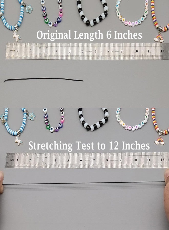LUSTEMBER Stretchy String for Bracelets, 2 Rolls 1 mm Sturdy Elastic String Elastic Cord for Jewelry Making, Necklaces, Beading - Image 4