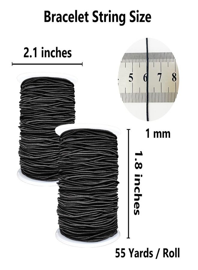 LUSTEMBER Stretchy String for Bracelets, 2 Rolls 1 mm Sturdy Elastic String Elastic Cord for Jewelry Making, Necklaces, Beading - Image 2