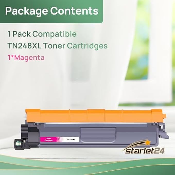 1 X TN248XL TONER MAGENTA COMPATIBLE WITH BROTHER TN-248XL TN248 XL MGANETA TN248 M FOR TONER BROTHER MFC-L3760CDW DCP-L3560CDWE DCP-L3740CDW DCP-L3520CDW MFC-L8390CDW MFC-L3740CDWE - Image 3