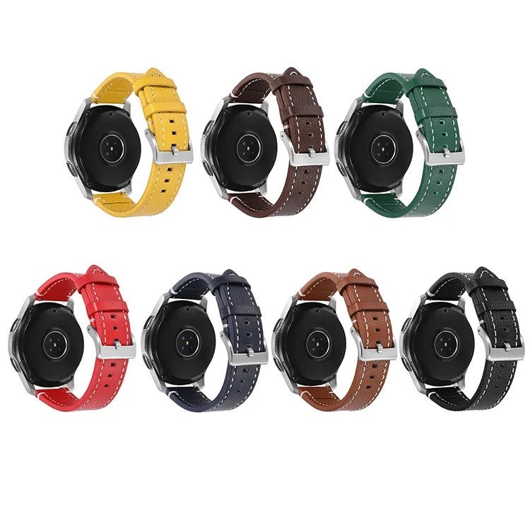 Bluejw 18mm 19mm 20mm 21mm 22mm 24mm Red Blue Yellow Leather  Watch Strap Leather Watch - Image 3