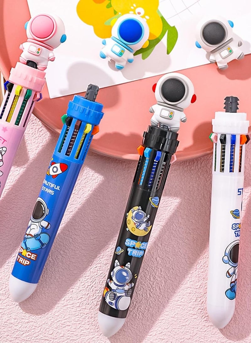 MAOGEDA 8-Pack 10-in-1 Multicolor Ballpoint Pens – Fun Cartoon Astronaut Design with 0.5mm Fine Point – Retractable Colorful Ink Pens for Office and School Supplies – Randomly Selected Colors - Image 5