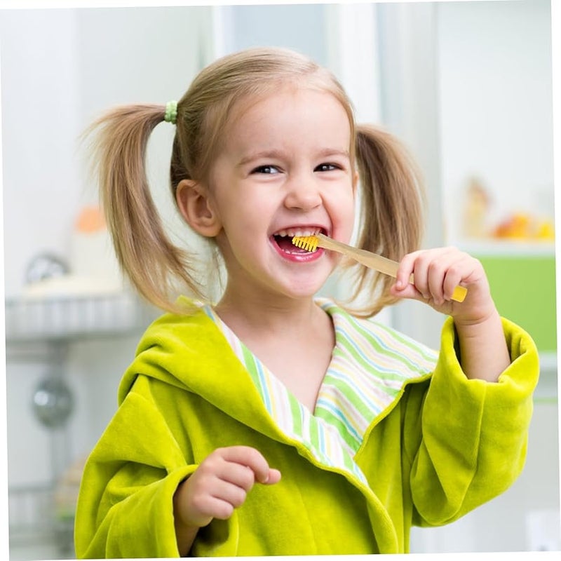 5Pcs Bamboo Charcoal Soft Bristle Toothbrush Set For Kids Ergonomic Safe Oral Care - Image 3