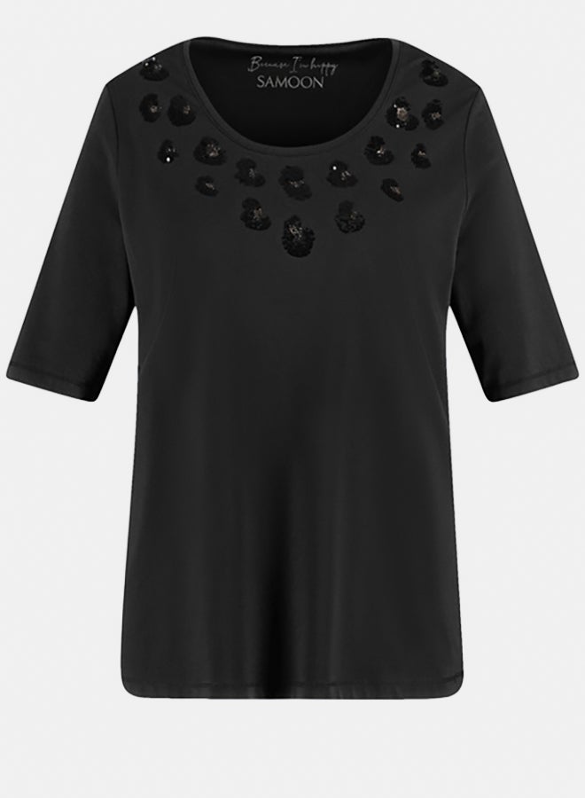 GERRY WEBER Top With Mid-Length Sleeves And Sequin Embellishment  - Image 4