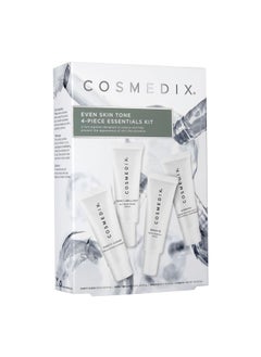 CosMedix COSMEDIX Starter Kit | Four-Piece Travel Size Kit | Features Bestselling Skin Solutions | Includes Gentle Face Cleanser, Skin Treatment Serum, Exfoliator & Moisturizer, All Skin Types, Cruelty Free 