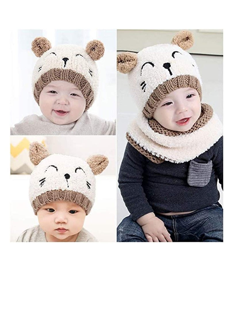 Excefore - Hat and Circle Scarf Set Hat Scarf Set, Knitted Hat and Scarf Set Winter Hat Ski Scarf Set Wool Lining, Soft to the Touch, Skin-Friendly, Not Irritating, Unisex - Image 1