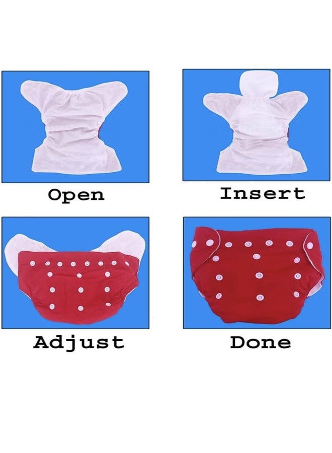 Kogar Reuse Nappy Adjustable Reusable & washable Cloth Diaper with Super Absorbent Insert, 3-36 Months, 2-Pack (Sky & green) - Image 5