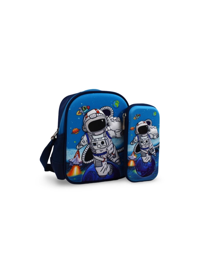 BZ Astronaut (Lunch Bag + Pencil Case) – Turquoise & Navy - Image 1