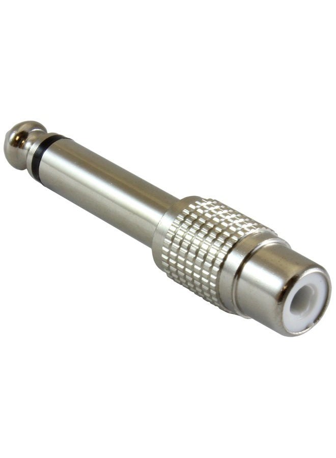 GLS Audio RCA Female to 1/4" TS Metal Adapter - 10 Pack - Image 3