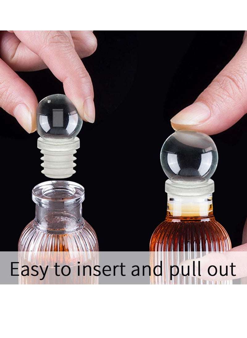 Excefore Wine Bottle Stoppers 24 Pack Wine Stoppers Reusable Wine Corks Bottle For Decanter Beverages Champagne Liquors Oils Diffuser Bottles - Image 3