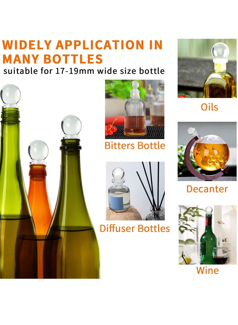 Excefore Wine Bottle Stoppers 24 Pack Wine Stoppers Reusable Wine Corks Bottle For Decanter Beverages Champagne Liquors Oils Diffuser Bottles - Image 5