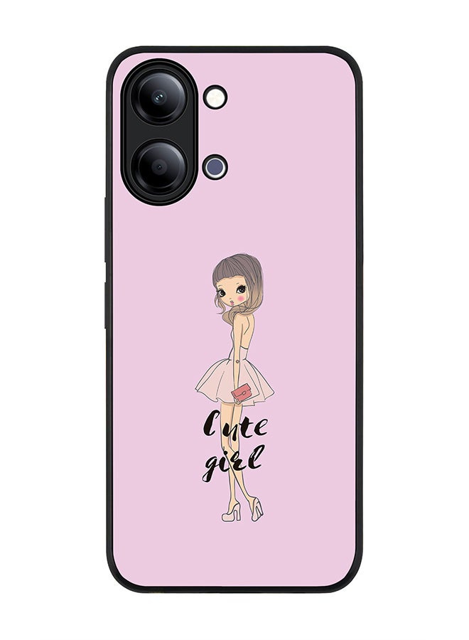 Stylizedd For vivo Y05 4G / Y6t 5G Case,Slim fit Camera Protection, Shockproof Thin Phone cover  - Coy Cute Girl - Image 1