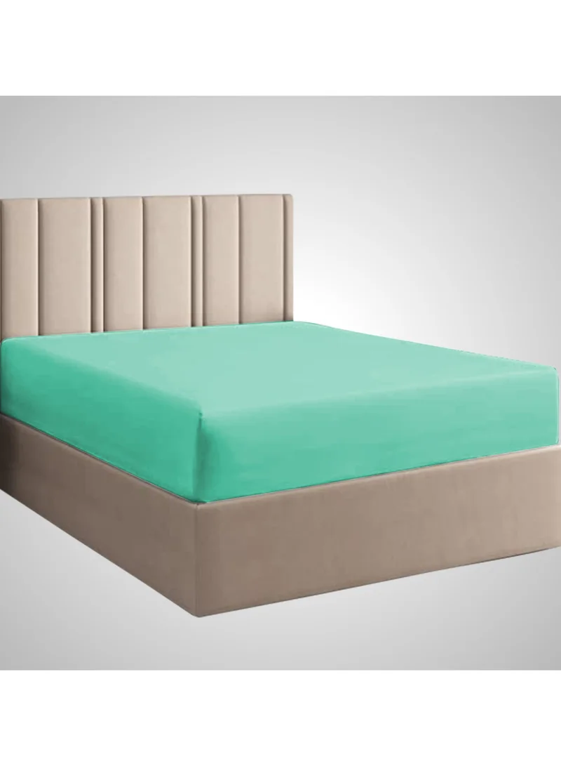 دوناتيلا شرشف مطاط سادة مقاس مزدوج مايكروفايبر قطعة واحدة 200×200+35 سم اخضر